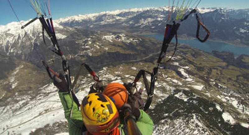 Billet Baptême en Parapente à ski à Réallon