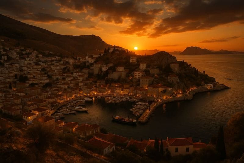 Billet Coucher de soleil en mer – Croisière côtière privée à Hydra avec champagne