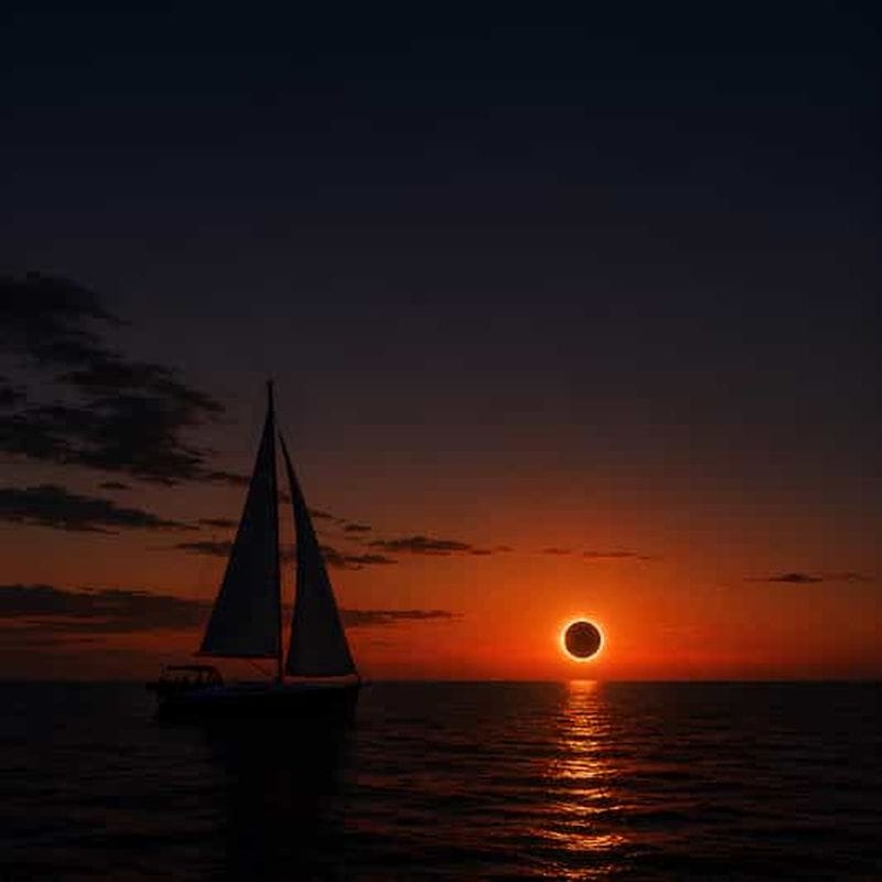 Billet Ciutadella : éclipse solaire totale depuis un voilier
