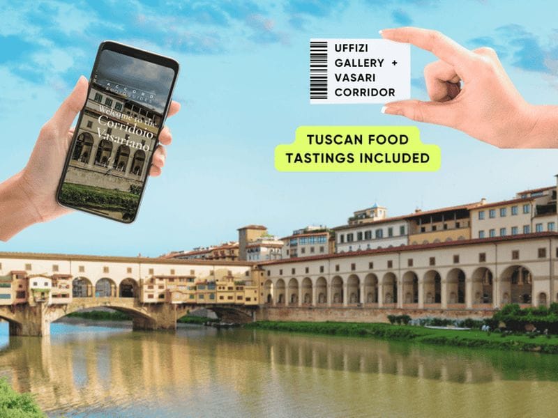 Billet Florence : Uffizi et Vasari Corridor Timed Ticket & AudioApp