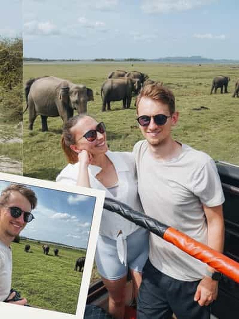 Billet Safari éléphants à Minneriya en Jeep 4x4 avec un pisteur expert