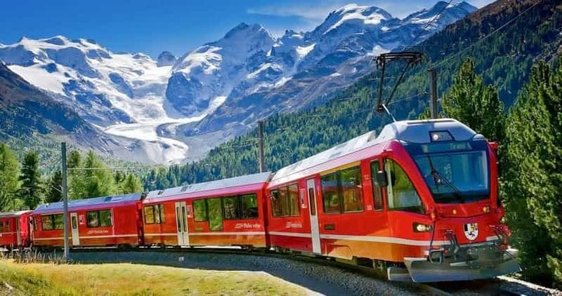 Billet Depuis Milan : le train rouge de la Bernina et Saint-Moritz