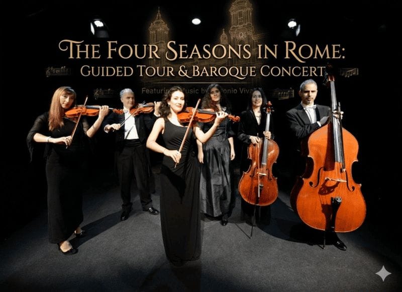 Billet Les Quatre Saisons à Rome : visite guidée et concert baroque