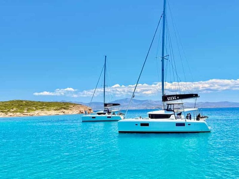 Billet Paros : croisière privée en catamaran, bain de boue et plongeon