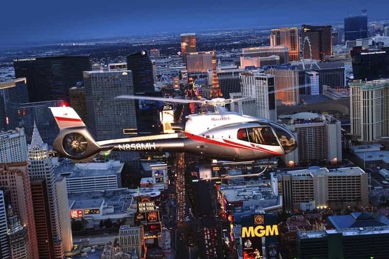 Billet Las Vegas : Vol de nuit en hélicoptère au-dessus du Strip