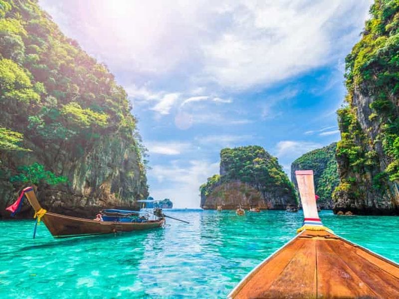 Billet Krabi : Premium 4-Island Day Trip by Longtail Boat with Lunch (Excursion d'une journée sur 4 îles en bateau à longue queue avec déjeuner)