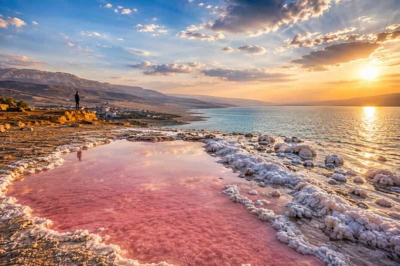 Billet Depuis Amman : visite privée de Madaba, du mont Nébo, du lac Rose et de la mer Morte