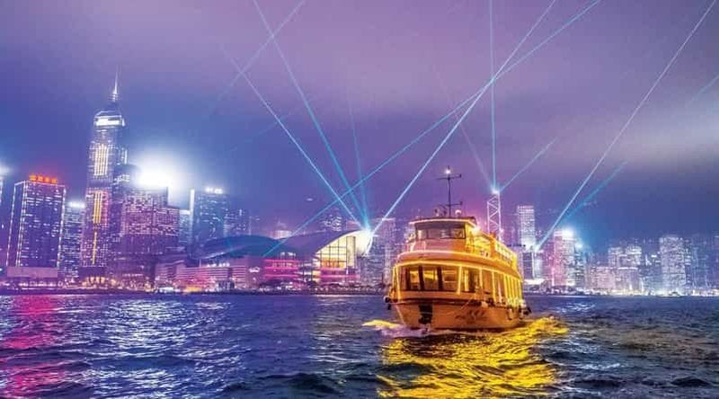 Billet Hong Kong : croisière nocturne dans le port Victoria avec boissons à volonté