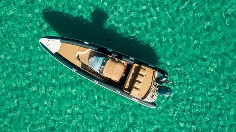 Billet Plage Super Paradise à Mykonos : bateau pneumatique privé