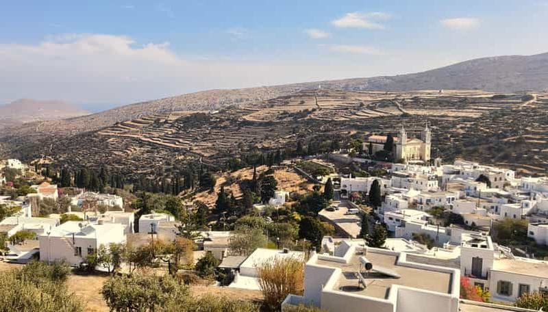 Billet Visite de Paros au coucher du soleil : village de Lefkes et coucher de soleil à Paroikia