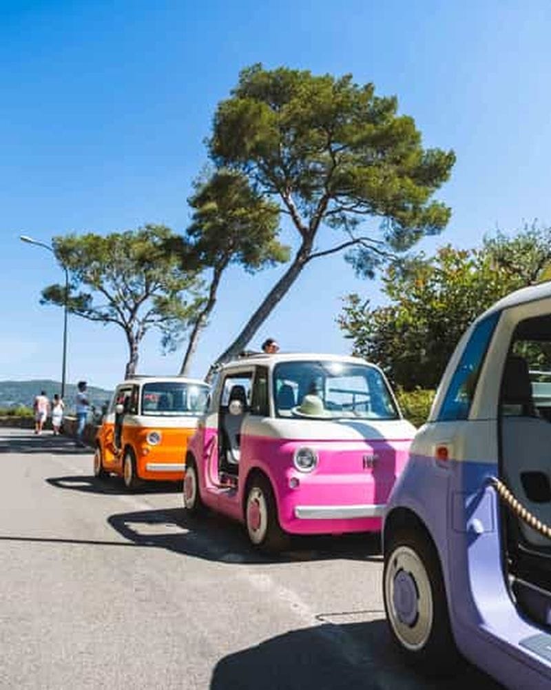 Billet From Nice : Suivez un guide en mini Fiat électrique sur la Côte d’Azur !