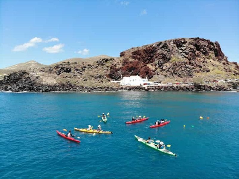 Billet Santorin : kayak de mer, plage Rouge, grottes, snorkeling et pique-nique