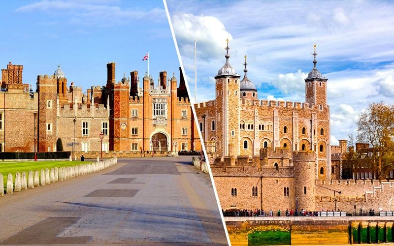 Billet Combo : Billets pour le palais et les jardins de Hampton Court + Billets pour la Tour de Londres avec accès aux joyaux de la Couronne