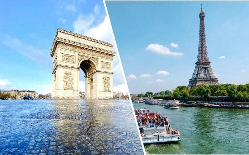 Billet Combo : Billets pour la terrasse de l'Arc de Triomphe et croisière sur la Seine