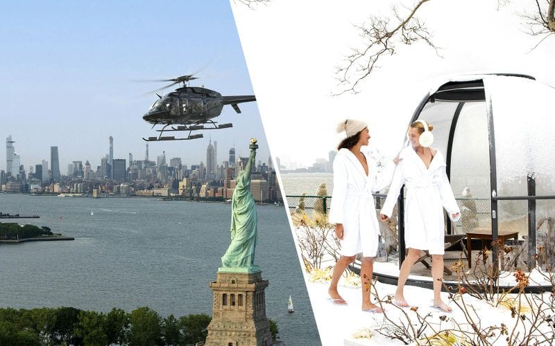 Billet Combo : Visite standard de New York en hélicoptère de 15 minutes depuis Manhattan + Billets d'entrée au QC New York
