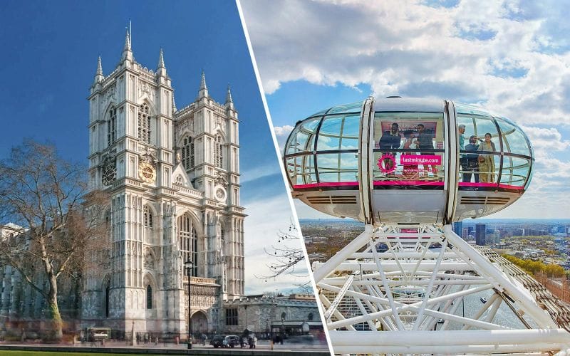 Billet Combo : Billets pour l'Abbaye de Westminster + London Eye