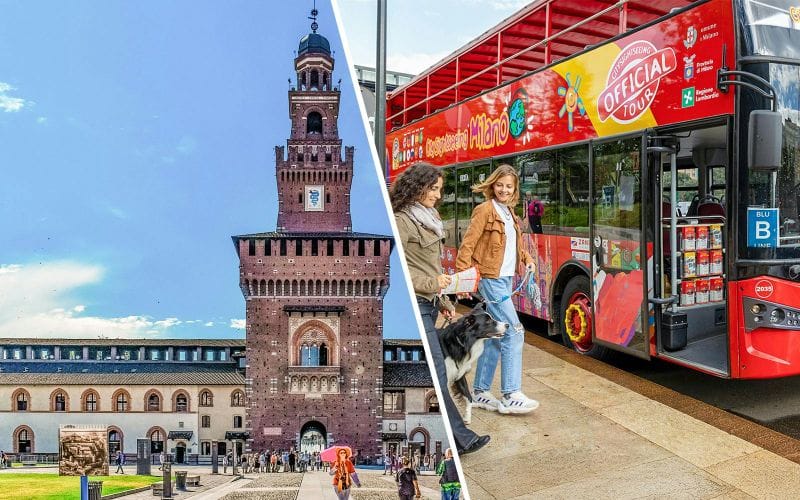 Billet Tour en bus Hop-On Hop-Off de Milan et Château Sforza avec audioguide de La Pietà Rondanini