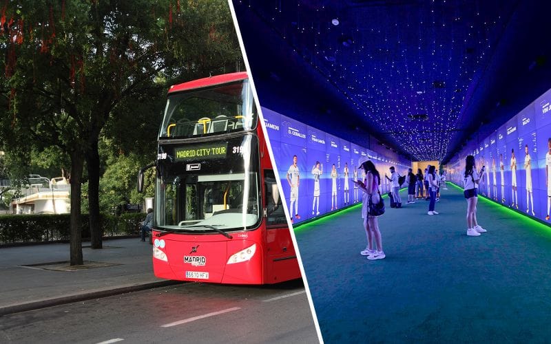 Billet Combo : Billets pour le stade Santiago Bernabéu + Visite de Madrid en bus Hop-on Hop-off
