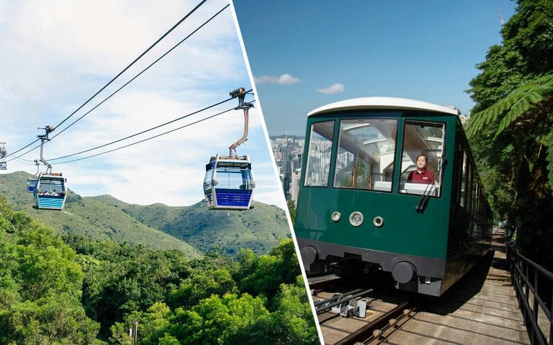 Billet Combo : Billets aller-retour pour le téléphérique de Ngong Ping + Tramway de Victoria Peak et Sky Terrace 428 Billets