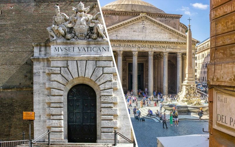 Billet Combo : Entrée accompagnée et coupe-file pour les Musées du Vatican et Chapelle Sixtine + Billets d'accès rapide pour le Panthéon