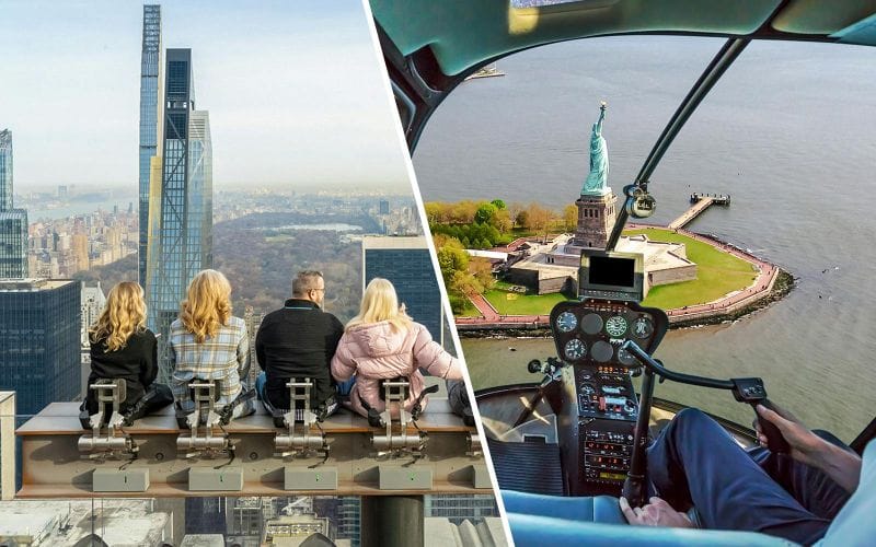 Billet Combo : Billets pour le pont d'observation du Top of the Rock + visite standard de 15 minutes en hélicoptère à NYC