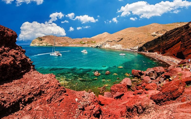 Billet Visite en bus des fouilles archéologiques d'Akrotiri et de la plage rouge