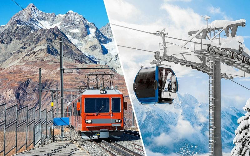 Billet Billets de train aller-retour pour Gornergrat à partir de Zermatt + Billets pour la navette de Zermatt