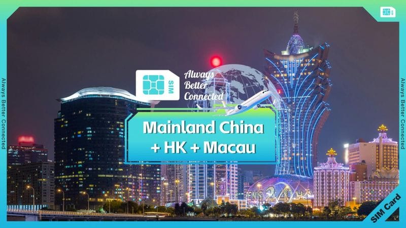Billet eSIM pour les voyages à Hong Kong, en Chine continentale et à Macao