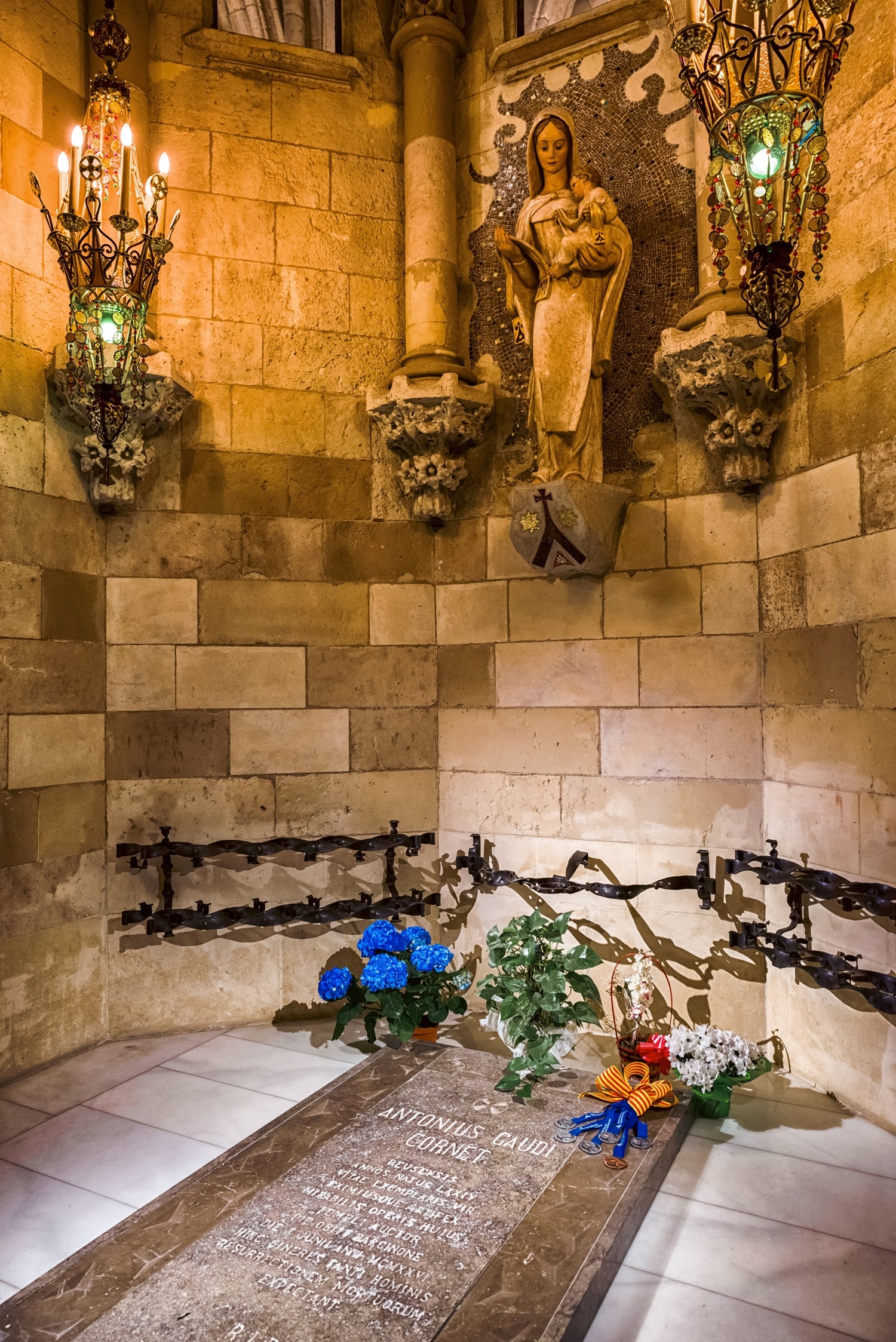 Tombe Antoni Gaudi, Crypte de la Sagrada Familia, Barcelone