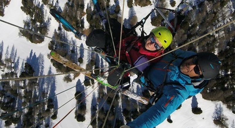Billet Baptême en Parapente à ski depuis la station de Vars- Hautes-Alpes