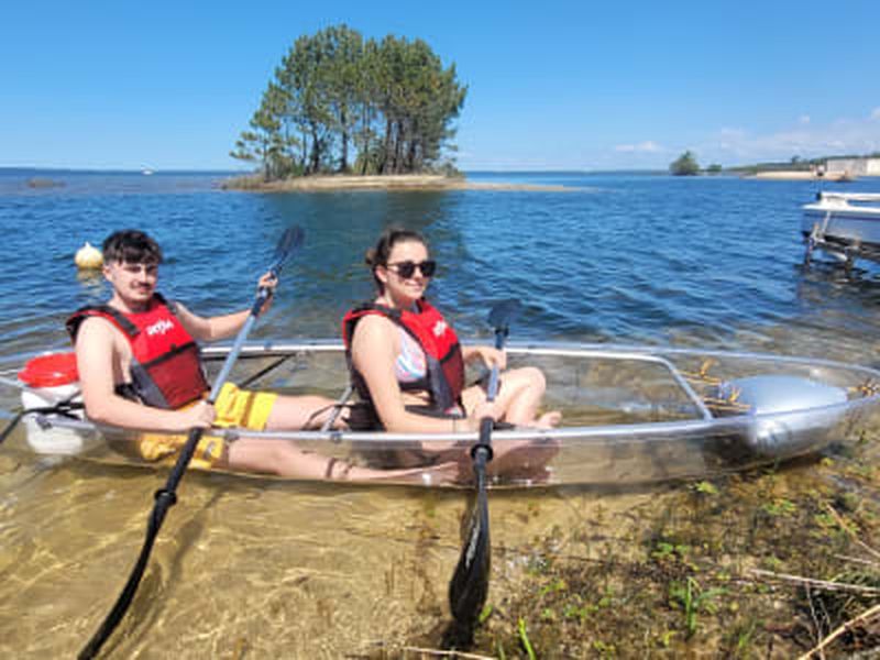 Billet Location de kayak transparent à Biscarrosse depuis Navarrosse