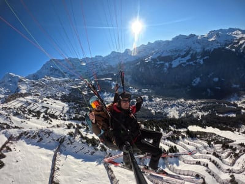Billet Vol en parapente en hiver de Männlichen à Wengen ou Grindelwald