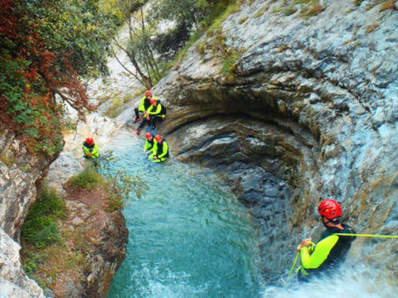 Billet Canyoning avancé dans le canyon de Vione depuis Tignale, Lac de Garde