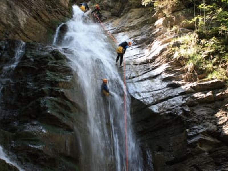 Billet Initiation au canyoning dans le canyon de Nyon à Morzine
