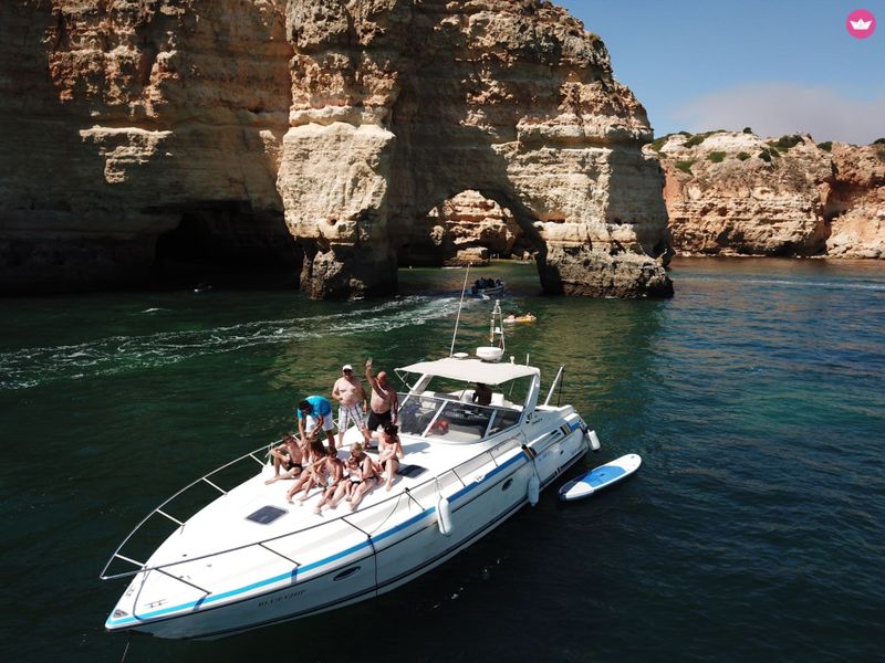 Billet Escapade d'une journée complète le long de la côte de Portimao et Carvoeiro, grotte de Benagil et activités nautiques Snorkeling et déjeuner sushi