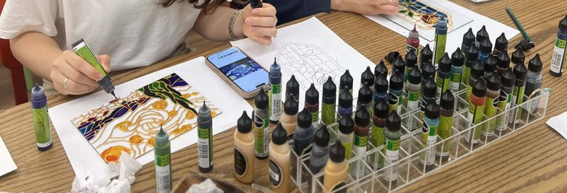 Billet Atelier de peinture sur verre