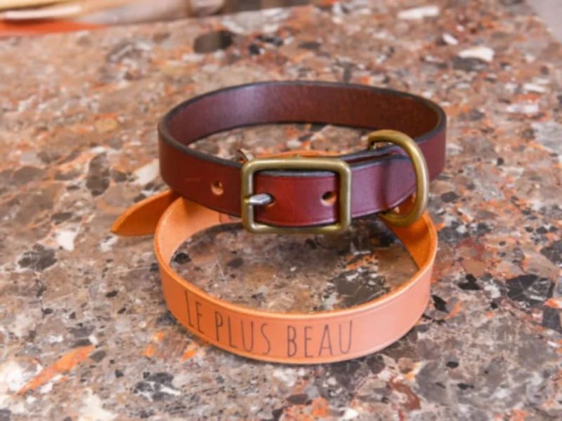 Billet Atelier fabrication d'un collier en cuir près d'Annecy (74)