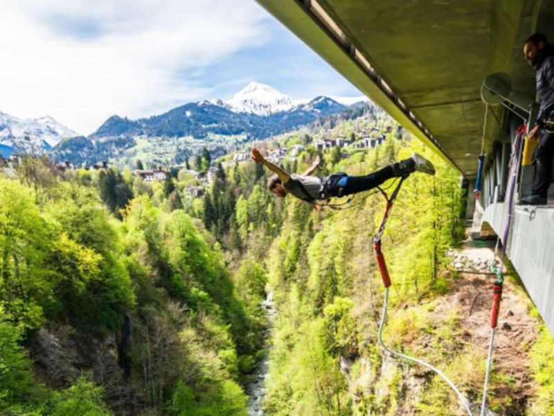 Billet Saut à l'élastique face au Massif du Mont Blanc (74)