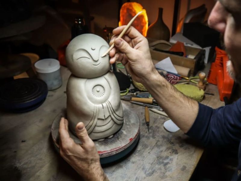 Billet Atelier modelage d'un jizô japonais à Dijon (21)