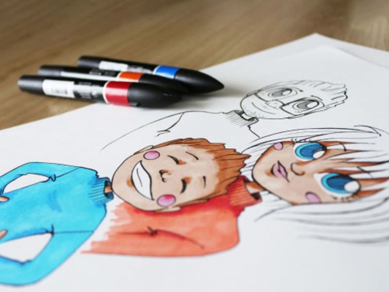 Billet Atelier dessin caricature manga kawaii à St Ouën-des-toits (53)