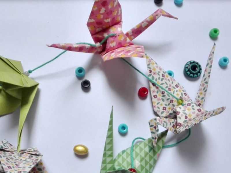 Billet Atelier guirlande de grues en origami à Montpellier (34)