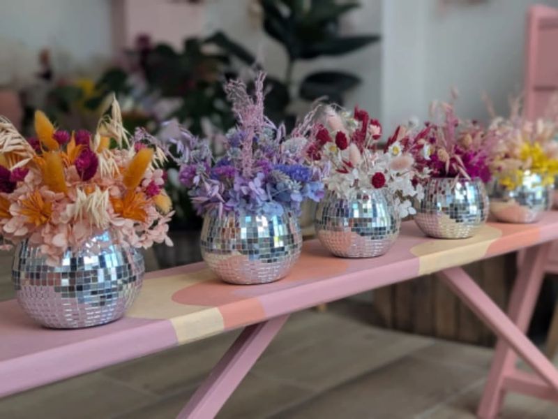 Billet Atelier boules disco en fleurs séchées à Nantes (44)