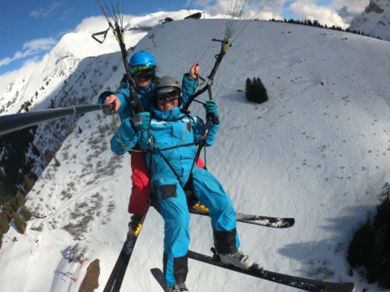 Billet Baptême en parapente en hiver à La Clusaz (74)
