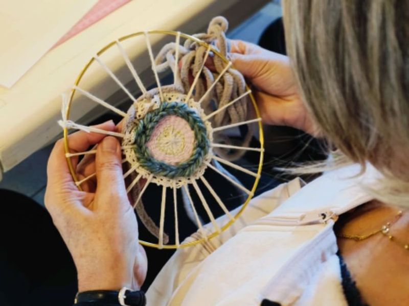 Billet Atelier tissage mandala circulaire à Luchapt (86)