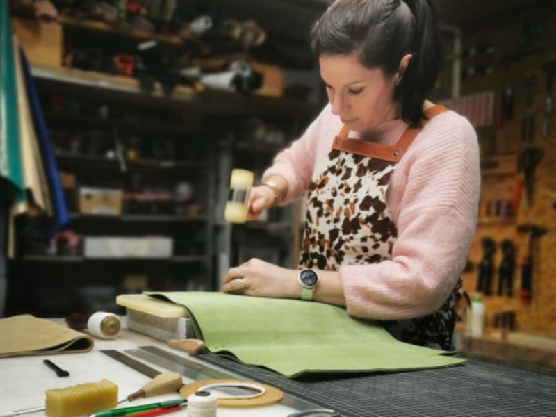 Billet Atelier création sac cabas Axelle en cuir à Montjean-sur-Loire