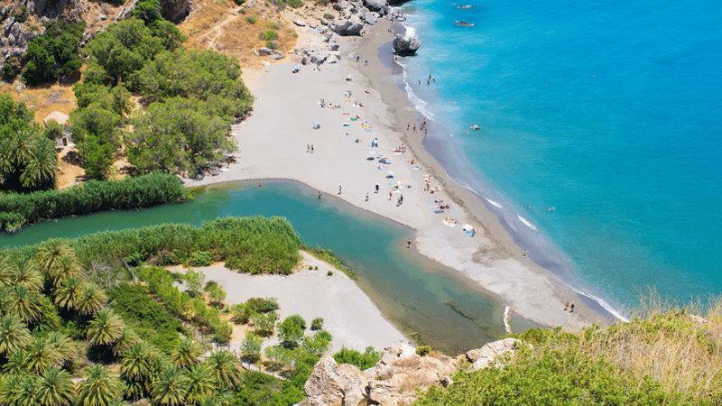 Billet Héraklion : Preveli en bateau, Damnoni et les sources de Kourtaliotiko
