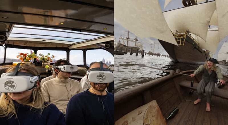 Billet Amsterdam : croisière de luxe sur les canaux avec expérience de réalité virtuelle historique