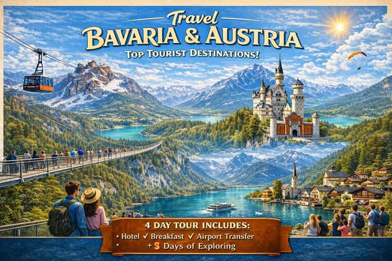Billet Munich : visite privative de 4 jours, Bavière et Autriche, Alpes et châteaux