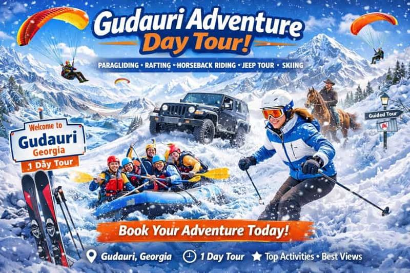 Billet Voyage de Tbilissi à Gudauri : visite d'une journée à la station de ski et plus encore...