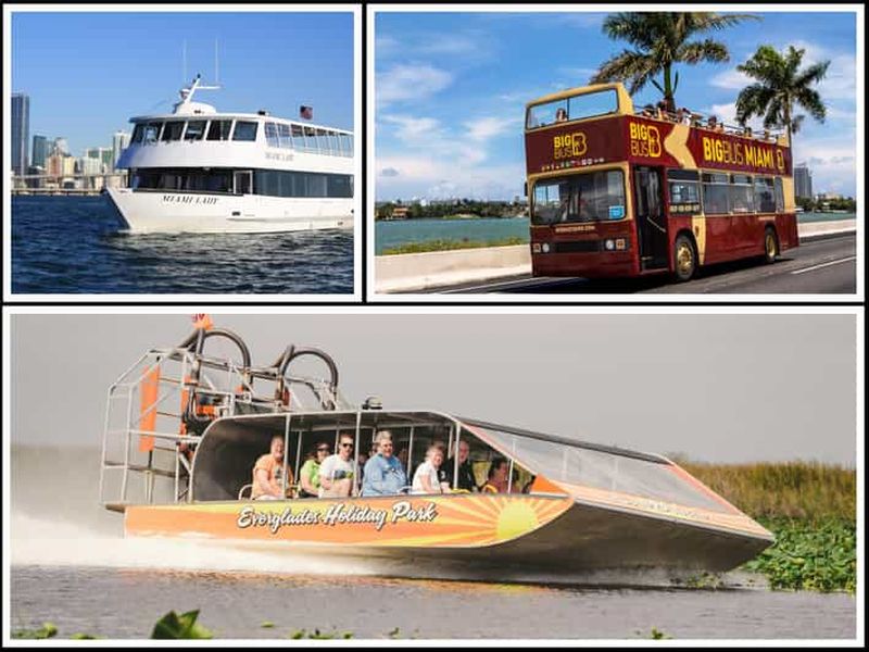 Billet Miami : Everglades, croisière et visite en bus à toit ouvert